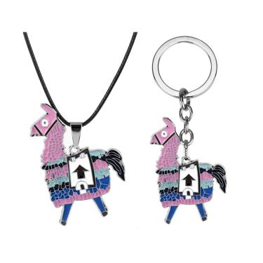 Imagem de Chaveiro: pingente de metal para jogos Llama Treasure Chest