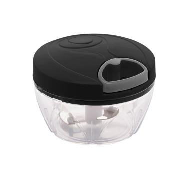 Imagem de Mini Processador de Alimentos Manual C/Corda de Plástico C/3 Lâminas Aço Inox Preto 500...