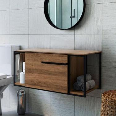 Imagem de Gabinete Para Banheiro Suspenso Industrial Sem Cuba Mel - PLACA & PONT