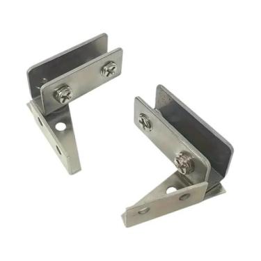 Imagem de Dobradiças Para Portas De Vidro Sem Perfuração (2 Peças) Para Armários