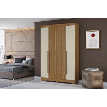 Imagem de Roupeiro de Solteiro 153cm 4 Portas 02 Gavetas - Atacama/Areia Aramóve