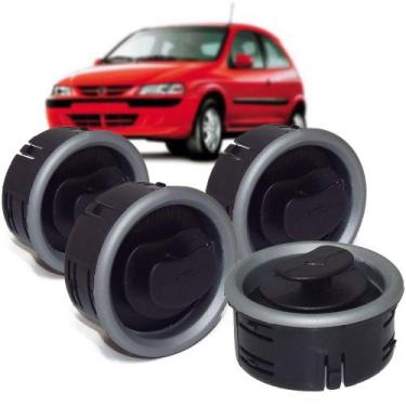 Imagem de Difusor De Ar Central Lateral Prata Com Suporte Auto Quality Celta 200