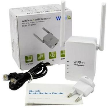 Imagem de Repetidor Sinal Espansor Amplificador Wifi Duas Antenas 300m 2.4 Ghz N
