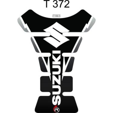 Imagem de Protetor De Tanque Adesivo Tankpad Suzuki Yes Preto Branco - Resitank