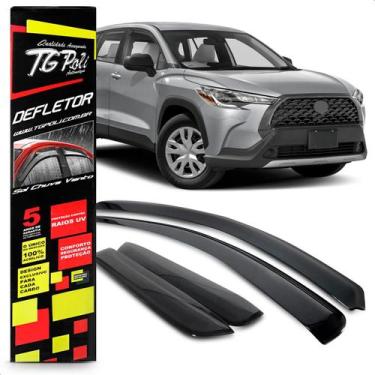 Imagem de Calha Chuva Defletor Inteiriça Slim Corolla Cross 2021 2022 2023 Fumê 