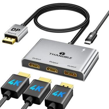 Imagem de THANDBLE Hub MST DisplayPort para Dual HDMI 4K@60Hz