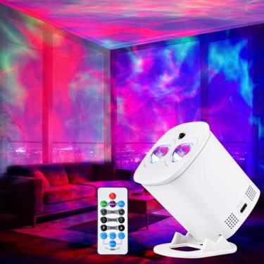 Imagem de Projetor Galáxia HIJOPIB Luz Noturna LED Nebulosa com Controle Remoto