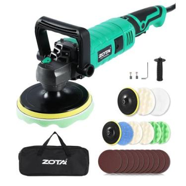 Imagem de Politriz Roto-Orbital ZOTA 1600W 7 Velocidades Kit de Boinas 7"/6"