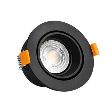 Imagem de Spot Recuado Embutir Luminária + Lâmpada Led Mr16 Dicroica Gu10 Redond