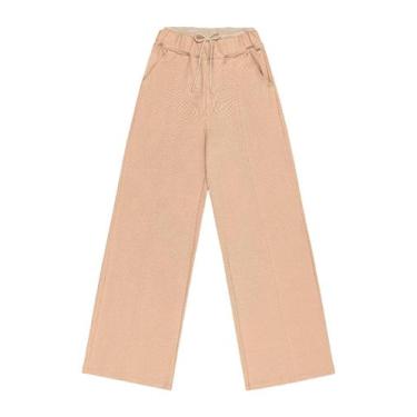 Imagem de Calça Wide Leg Juvenil Alfaiataria Gloss, Marrom