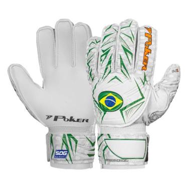 Imagem de Luva de Goleiro Poker Futebol de Campo Semi Profissional Multiterreno 