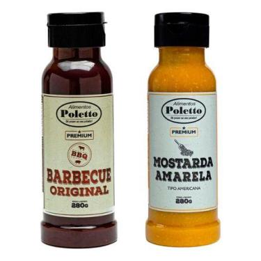 Imagem de Kit Molho Mostarda E Barbecue Poletto - Poletto Alimentos 