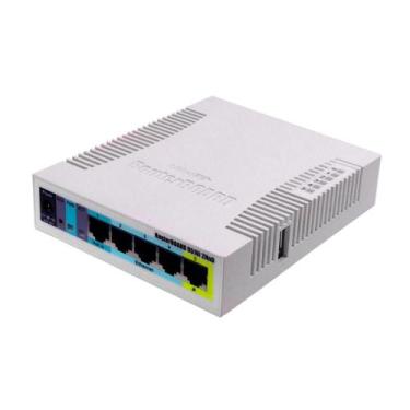 Imagem de Roteador Wi-Fi Mikrotik RB951UI-2HND - 5 portas LAN - 1 porta PoE - Al