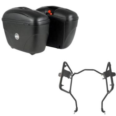 Imagem de Par Baú E21 21 L Givi + Suporte Lateral Yamaha Fazer 250 18+ - Givi_e_