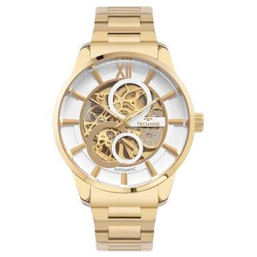Imagem de Relógio Technos Masculino Automático Skeleton Dourado - G3265AQ/1K