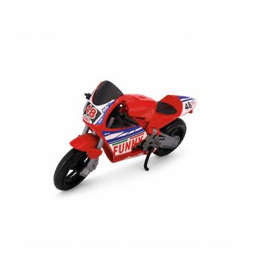 Imagem de Motocicleta de Brinquedo Mini Moto Esportiva para Montagem com Rodas Removíveis Vermelho Draik