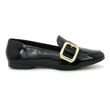 Imagem de Sapatilha Via Uno 285222 Casual Lofter Fivela Moda Feminino, 38, Preto