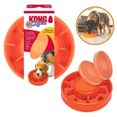 Imagem de KONG Licks Mealtime 2 em 1 Grande Comedouro Lento para Cachorro