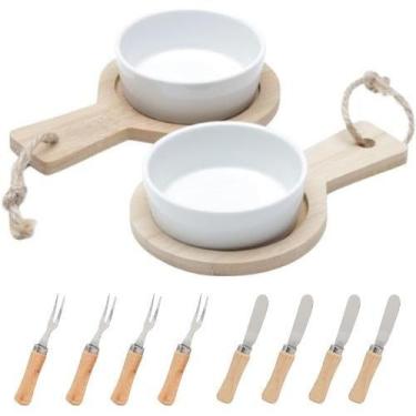 Imagem de Conjunto Bandejas Com Molheiras e Utensílios 12 Peças Para Servir - Ly
