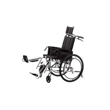 Imagem de Cadeira de Rodas Reclinável 44CM Pneu Inflavel Cinza (ATÉ 100KG) - Car
