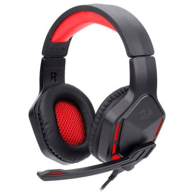 Imagem de Fone Gamer Redragon H220 Themis com Fio LED Preto e Vermelho