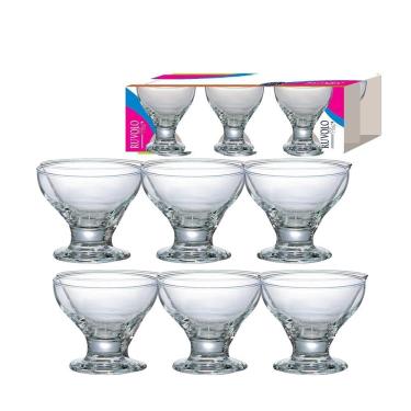 Imagem de Conjunto de Taças de Sobremesa Paradise em Vidro 282ML 6 Peças Resistente para Gelados Transparente Ruvolo