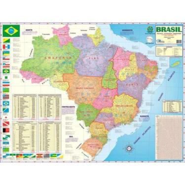 Imagem de Mapa dobrado brasil politico - GLOMAPAS