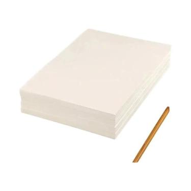 Imagem de Papel De Arroz Chinês Semi-Cozido Para Pintura, 100-200 Peças Para Cal