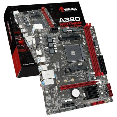 Imagem de Placa Mãe Keepdata A320-KDGNV Compatível Ryzen Socket AM4 com Saída VGA DDR4 32GB 2400MHZ