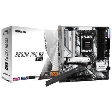 Imagem de Placa Mãe B650M Pro RS Wi-Fi Socket AM5 DDR5 Desempenho Avançado para Jogos e Trabalho Asrock