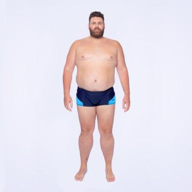 Imagem de Sunga Plus Recortes Speedo+ - MARINHO CELESTE G+, Azul marinho, G+