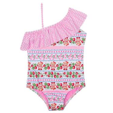 Imagem de Maiô Infantil Cinti em Malha UV Estampado Ursinhos e Morangos, 4