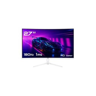 Imagem de Monitor Gamer Branco 27" Curvo 1ms, 180Hz, AMD FreeSync, Full HD, HDMI, DP, Frameless HQ Premium HQW27C18