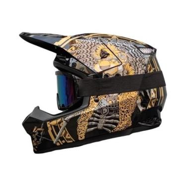 Imagem de Capacete De Motocicleta Off-Road Para Jovens Aprovado Pelo DOT Com Ócu