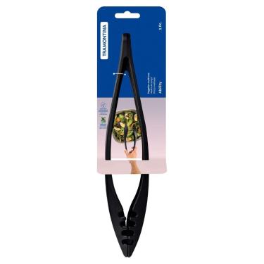 Imagem de Pegador Multiuso Ability Servir Saladas e Massas Nylon Suporta Até 180 Graus Panelas Antiaderentes Preto Tramontina