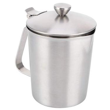 Imagem de Xícara de espuma, xícara de café com leite, jarro de espuma de leite Jarra de espumação com tampa contra poeira para festas Cozinha familiar Restaurante Café(#1)