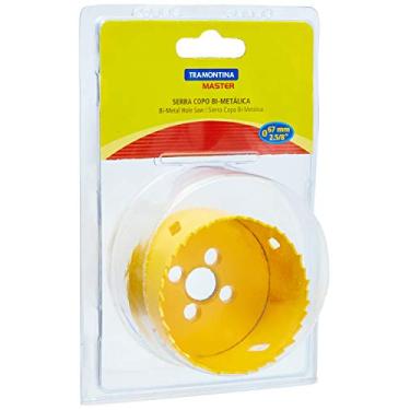 Imagem de Tramontina 42620067, Serra Copo Bi Metálica 67Mm 2.5/8, Dentes Aço Rápido HSS, Pintura Eletrostática, Rosca 1/2'', Amarelo