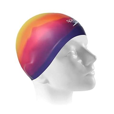 Imagem de Touca de Natação, Speedo, Ladies Cap, Silicone Moldado com Maior Espaço Interno para Cabelos Volumosos, Tamanho Único - Multicolorido