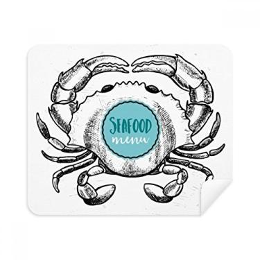 Imagem de Pano de limpeza para ilustração de organismo marinho de caranguejo, 2 peças, tecido de camurça