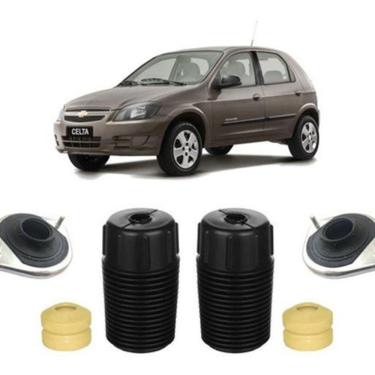 Imagem de 2 Kit Coxim Batente Dianteiro Chevrolet Celta 2008 2009 2010