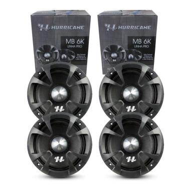 Imagem de 2 Pares Alto Falante MidBass Hurricane Pro MB 6K 700W 4 OHMS