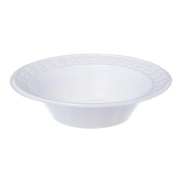 Imagem de Prato de Plástico Descartável Branco com Ø 15cm Fundo Pacote com 10 Unidades Kerocopo