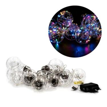 Imagem de Varal Lâmpada Fio de Fada Colorida - 10 Lâmpadas - 100 LEDs