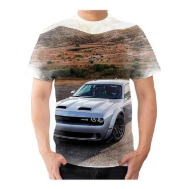 Imagem de Camisa Camiseta Carro Luxo Dodge Challenger Personalizada - Estilo Kra