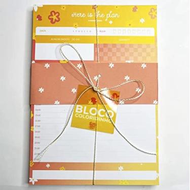 Imagem de Bloco de Planejamento Diário 100 folhas tamanho A5 15x21cm Planner Agenda Anotações Bloco de notas Planejar Organizar