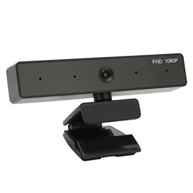 Imagem de Câmera Web, HD 1080 P USB 96 Graus Computador Webcam, Captação de Som Estéreo USB Laptop Webcam, Webcam para Salas de Aula Online Jogos de Transmissões ao Vivo