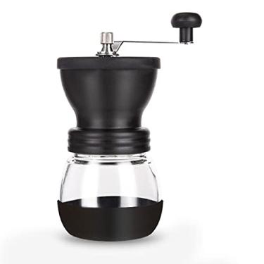 Imagem de XAMIO Moedor De Café Manual，Moinho De Manivela Manual De Mini Cozinha Portátil Temperos Temperos，Grossura Ajustável Vidro Transparente Destacável E Lavável Ideal Para Viagens