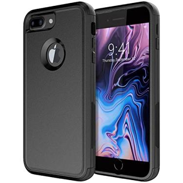Imagem de Diverbox Capa para iPhone 8 Plus, capa para iPhone 7 Plus [à prova de choque] [à prova de poeira], capa para celular com proteção resistente para Apple iPhone 8 Plus e 7 Plus (preta)