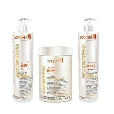Imagem de Soupleliss Kit Spa Nutritivo Shampoo+Condicionador 2X1l + Máscara 1Kg