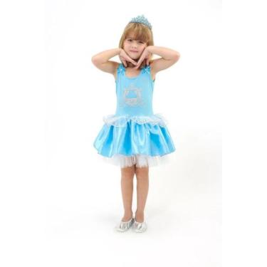 Imagem de Fantasia Vestido Infantil Menina Princesa Cinderela - Anjo Fantasias